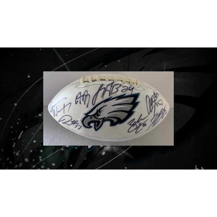 Philadelphia Eagles Carson Wentz Alshon Jeffery LeGarrette Blount full size logo football signed