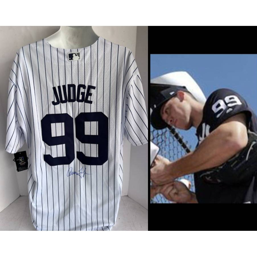 New York Yankees Aaron Judge nike  jersey signed with proof