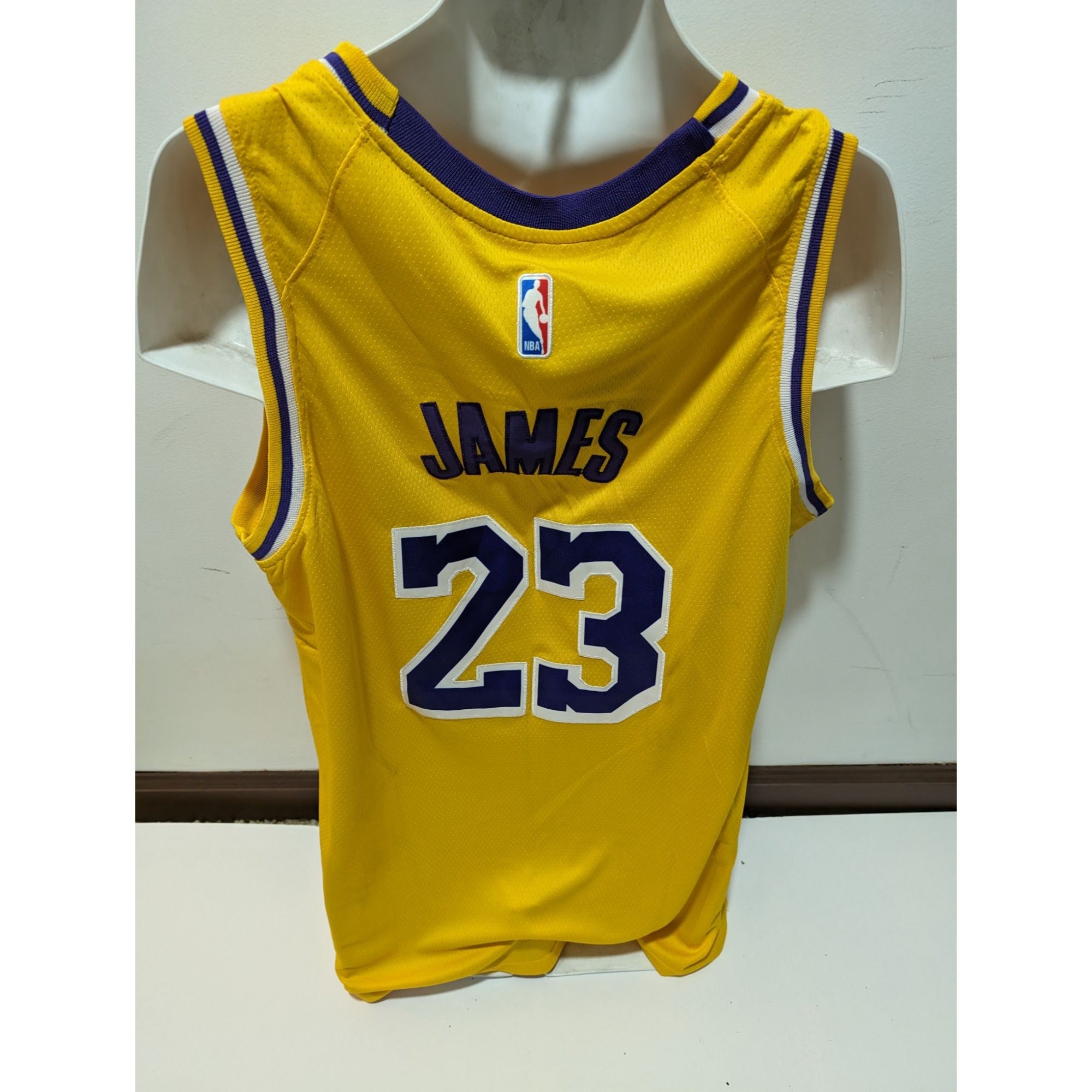 LeBron James Anthony Davis 2019-20 NBA champions Los Angeles Lakers team signed gay model Jersey signed with proof