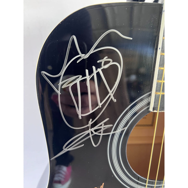 Sublime Bradley Nowell, Eric Wilson, Bud Gaugh and Rome" One of A kind 39' inch full size acoustic guitar signed