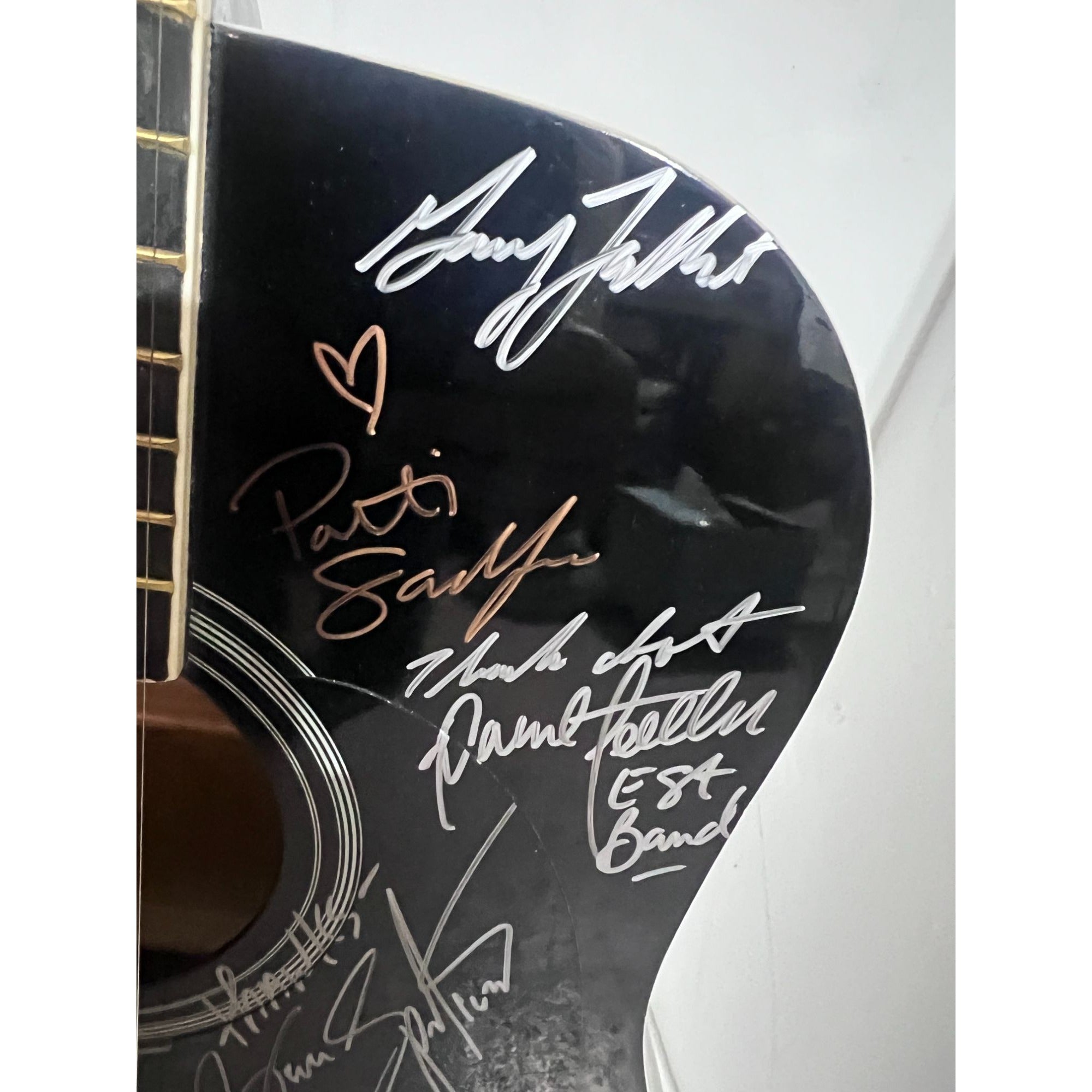 Bruce Springsteen Clarence Clemons and The E Street Band 39'' acoustic guitar signed  with proof