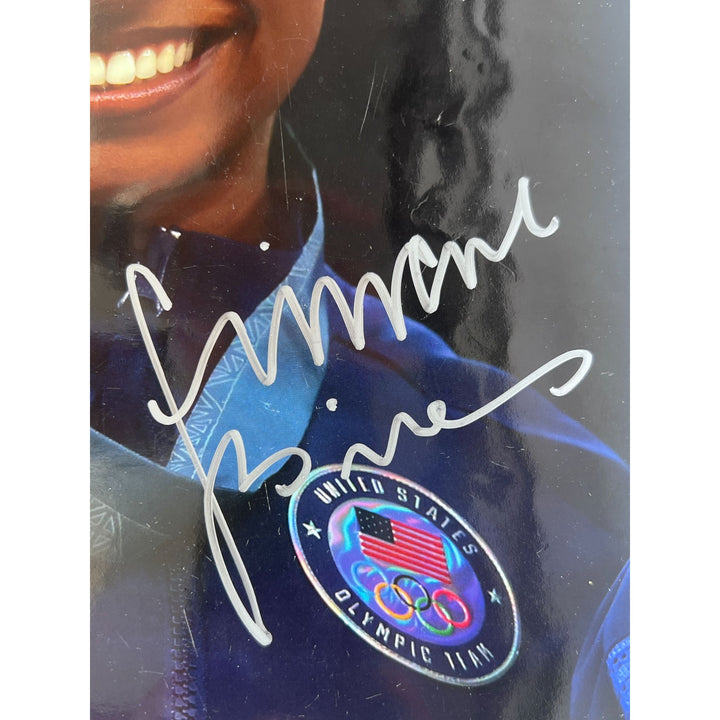 Simone Biles USA Ocean Blue World Magazine signed with proof.
