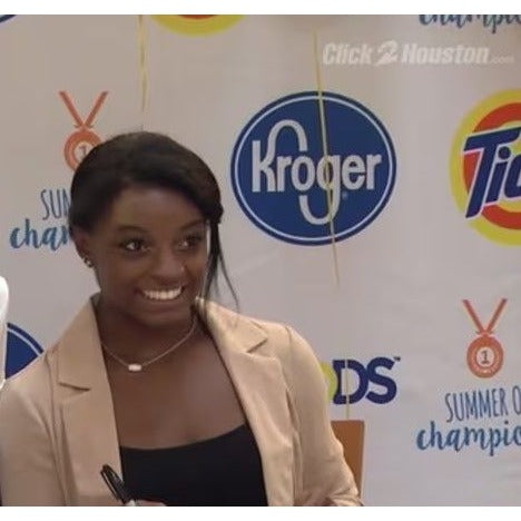 Simone Biles USA Ocean Blue World Magazine signed with proof.