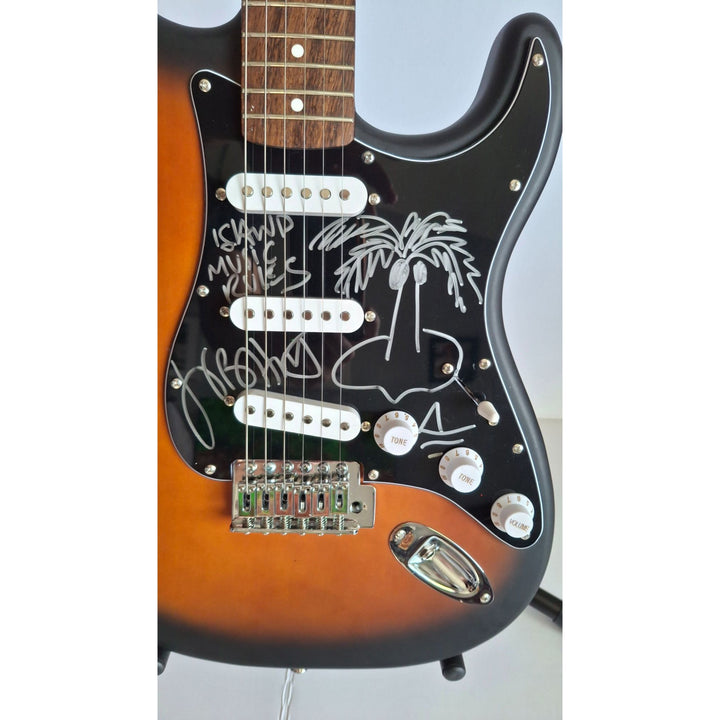 Fender Stratocaster full size electric guitar, Jimmy Buffett signed with proof