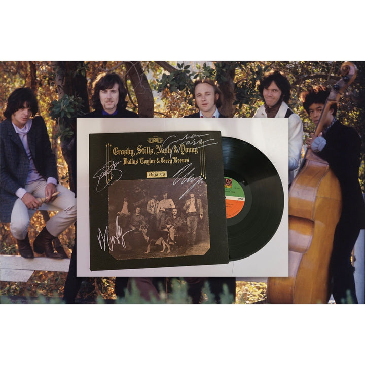 CSNY "Deja Vu" LP signed with proof.