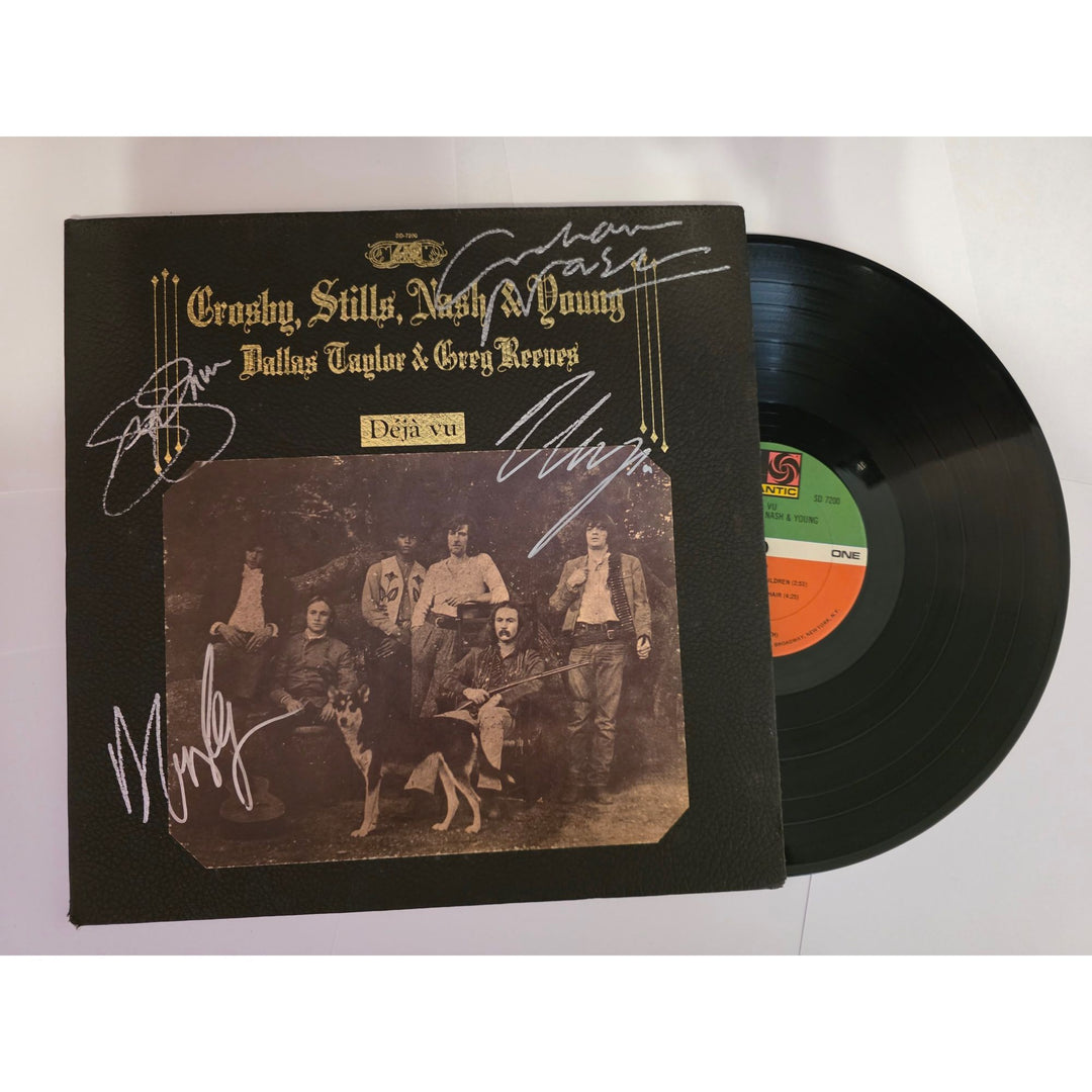 CSNY "Deja Vu" LP signed with proof.