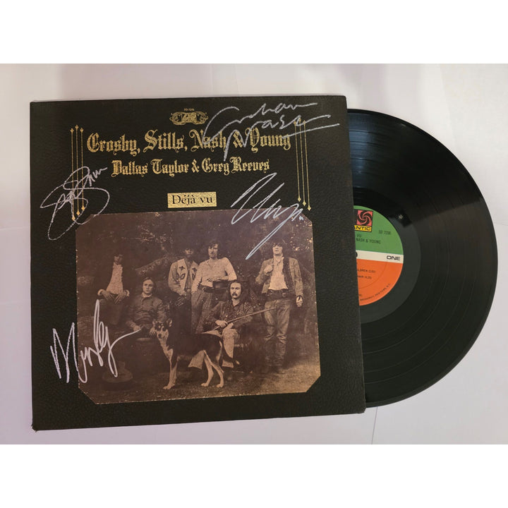 CSNY "Deja Vu" LP signed with proof.