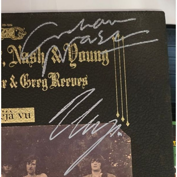 CSNY "Deja Vu" LP signed with proof.