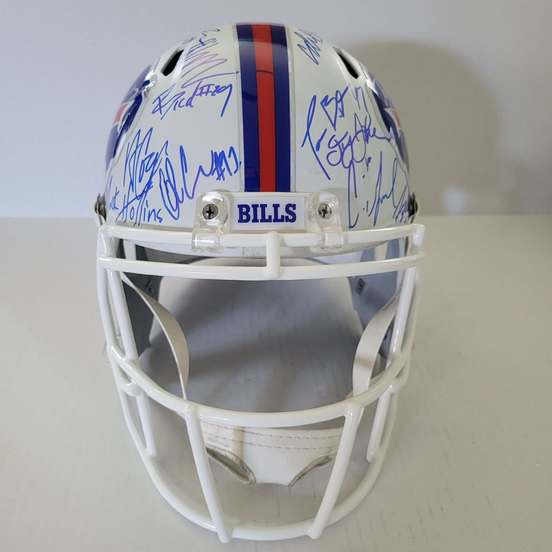 Buffalo Bills Josh Allen James Cook Khalil Shakir Dalton Kincaid 2024 Speed Authentic Game  model helmet team signed with proof Awesome Artifacts