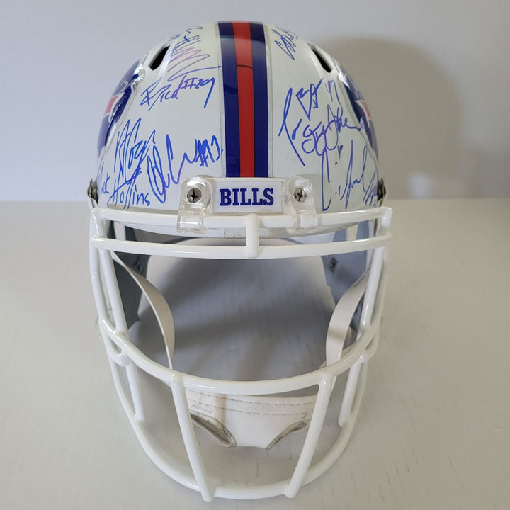 Buffalo Bills Josh Allen James Cook Khalil Shakir Dalton Kincaid 2024 Speed Authentic Game  model helmet team signed with proof Awesome Artifacts