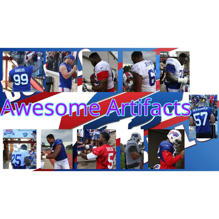 Buffalo Bills Josh Allen James Cook Khalil Shakir Dalton Kincaid 2024 Speed Authentic Game  model helmet team signed with proof Awesome Artifacts