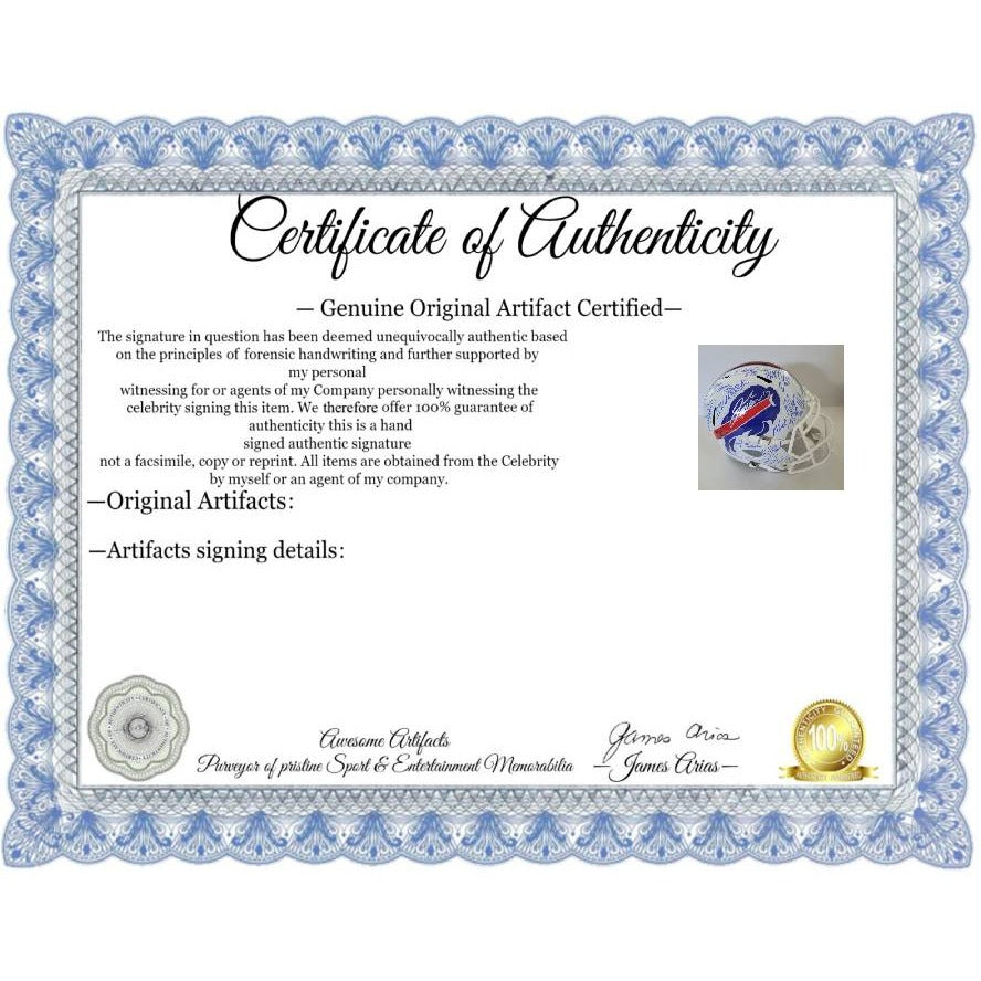 Buffalo Bills Josh Allen James Cook Khalil Shakir Dalton Kincaid 2024 Speed Authentic Game  model helmet team signed with proof Awesome Artifacts