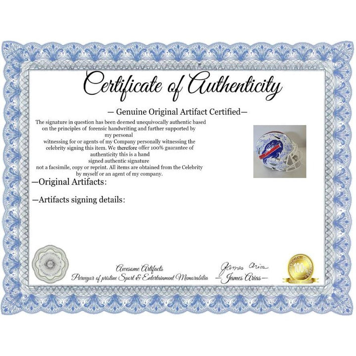 Buffalo Bills Josh Allen James Cook Khalil Shakir Dalton Kincaid 2024 Speed Authentic Game  model helmet team signed with proof Awesome Artifacts