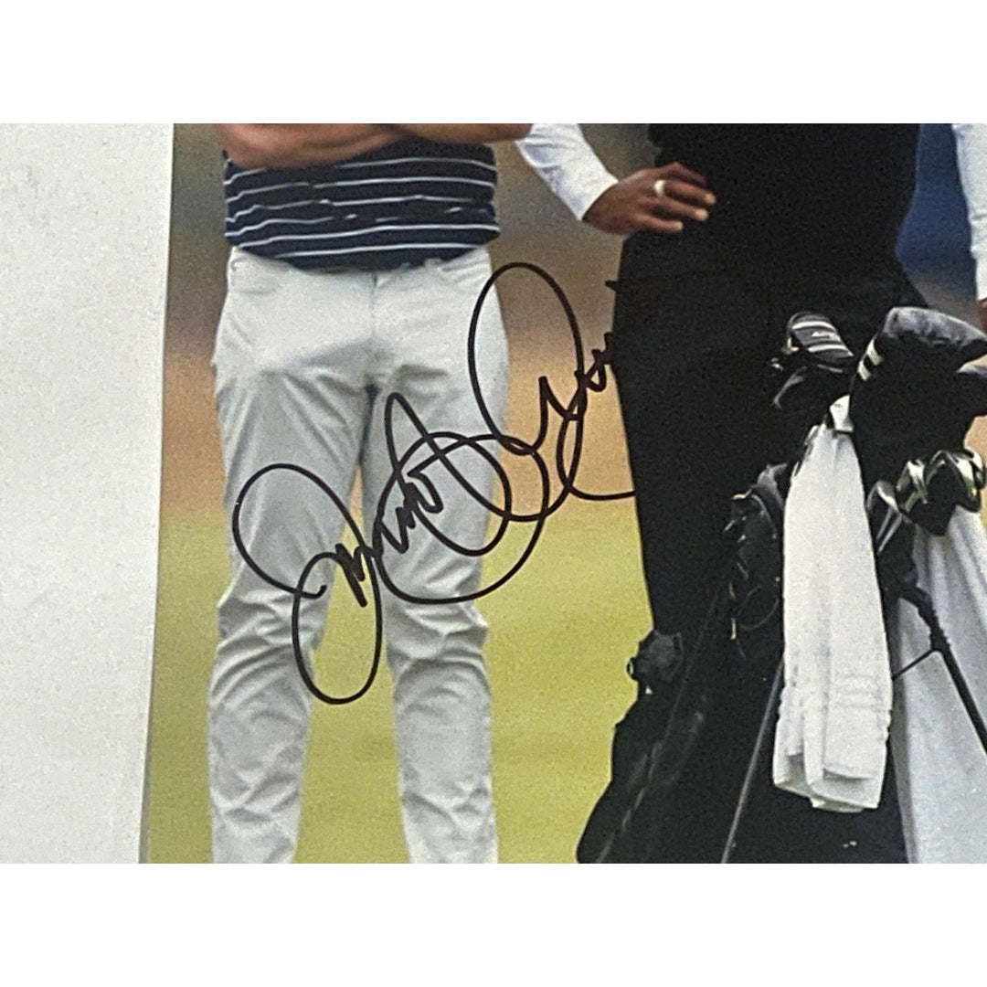 Tiger Woods Rory McIlroy Jack Nicklaus & Lee Trevino photograph signed with proof