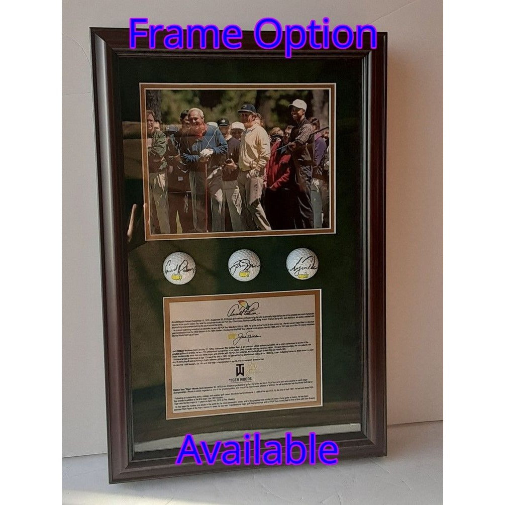 Tiger Woods Rory McIlroy Jack Nicklaus & Lee Trevino photograph signed with proof