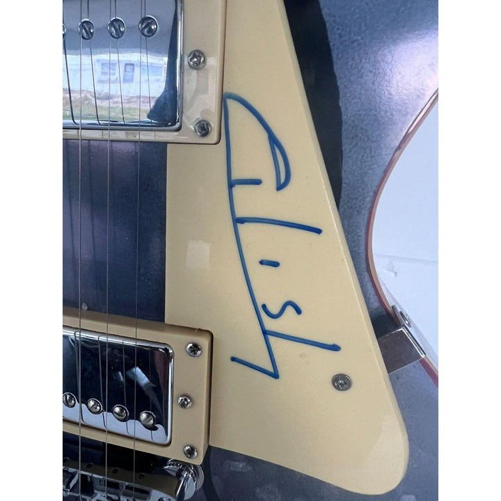 Billy Eilish one of a kind signed les paul electric guitar signed  with proof & sketch