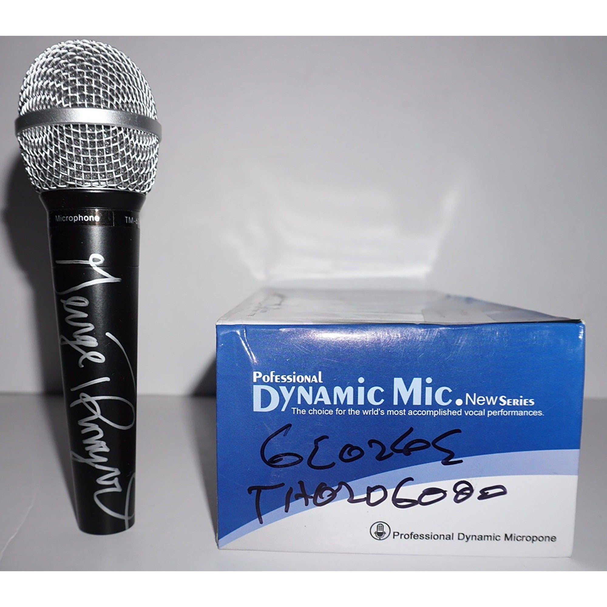 George Thorogood signed microphone with proof