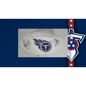 Tennessee Titans Steve McNair and Eddie George signed football with pr –  Awesome Artifacts