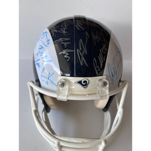 Los Angeles Rams 2018 NFC champions team signed helmet signed with proof