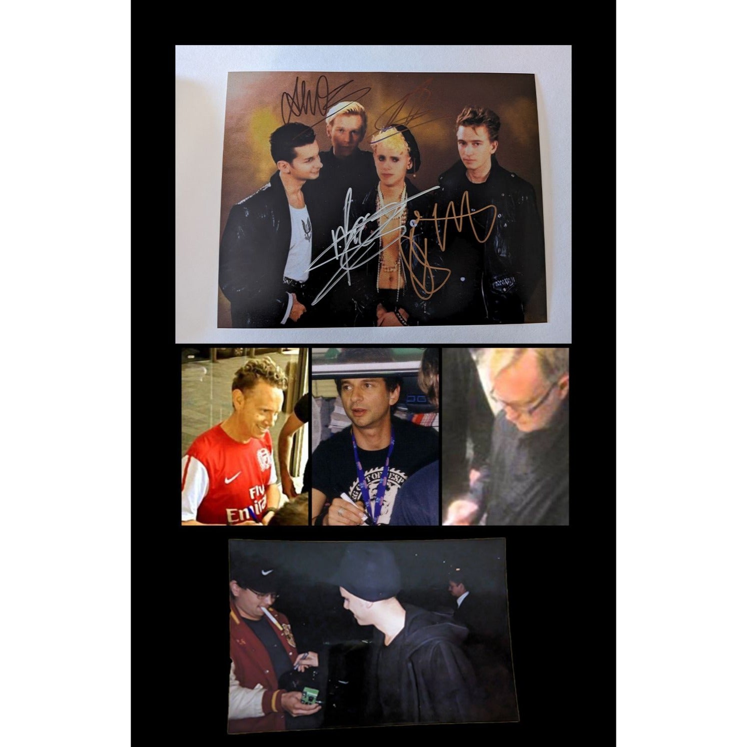 David Gahan Martin Gore Andy Fletcher Alan Wilder 8x10 photo signed with proof