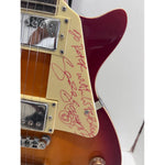 Load image into Gallery viewer, George Harrison and Eric Clapton vintage cherry red Les Paul  electric guitar signed with proof
