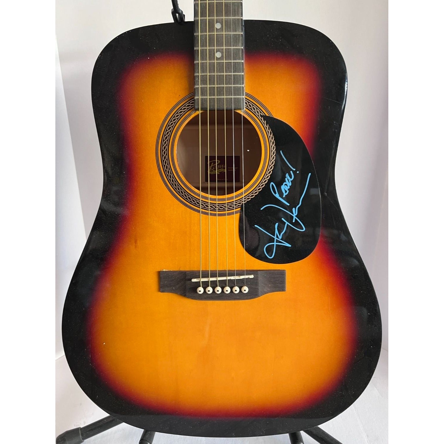 John Denver tobacco full size acoustic guitar signed with proof
