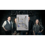 Load image into Gallery viewer, The Eagles Don Henley, Glen Frey, Joe Walsh, Don Felder, Timothy B. Schmit electric guitar pickguard signed with proof
