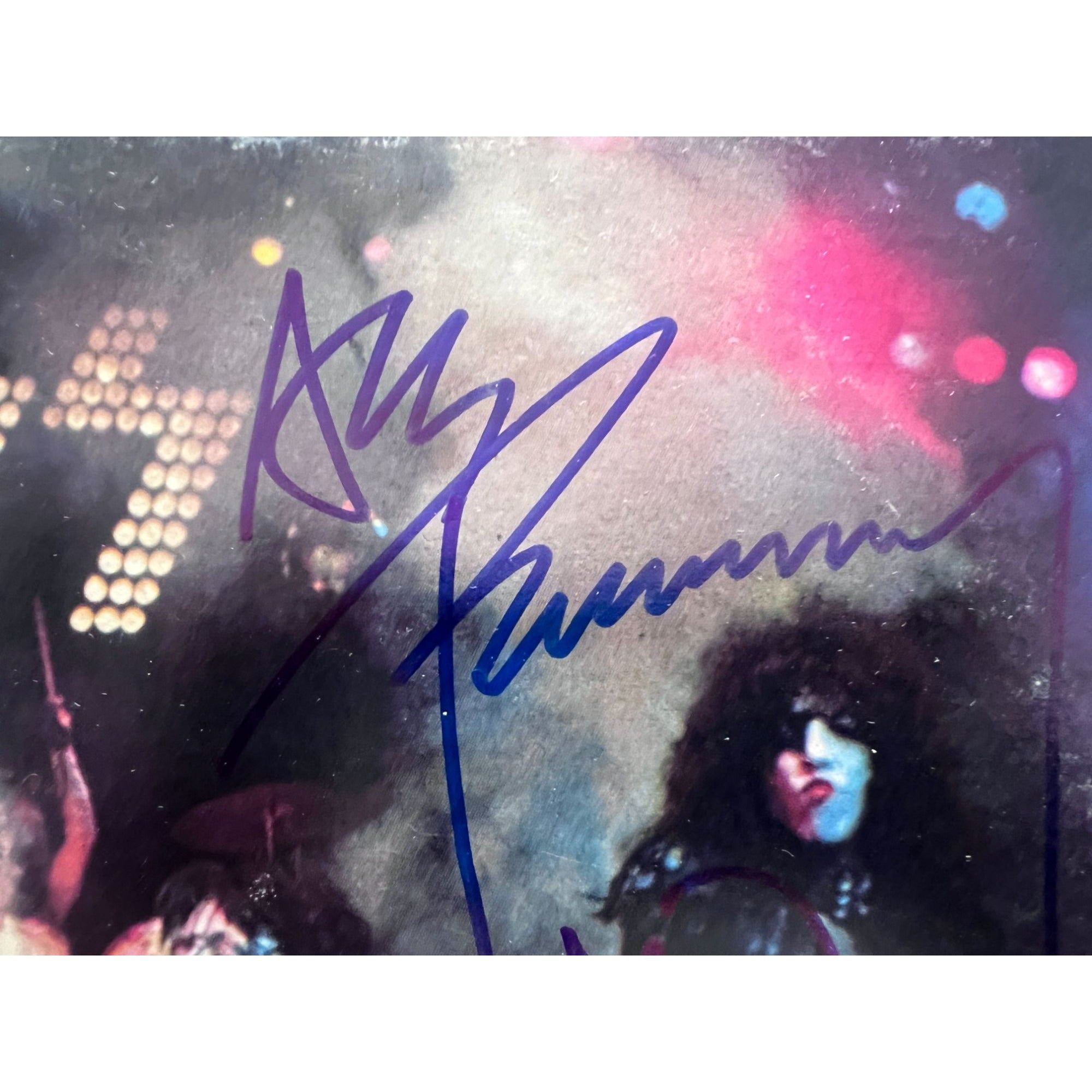 Kiss, Gene Simmons, Paul Stanley, Peter Chris, Ace Frehley ALIVE original lp signed with proof