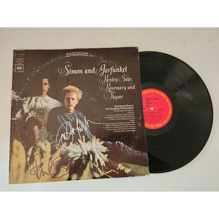 Art Garfunkel Paul Simon Parsley Sage Rosemary and Thyme LP signed with proof