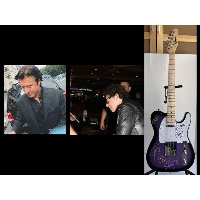 JOURNEY Steve Perry and  Journey Ross Valerie Steve Smith Jonathan Cain Neal Schon  electric guitar signed with proof