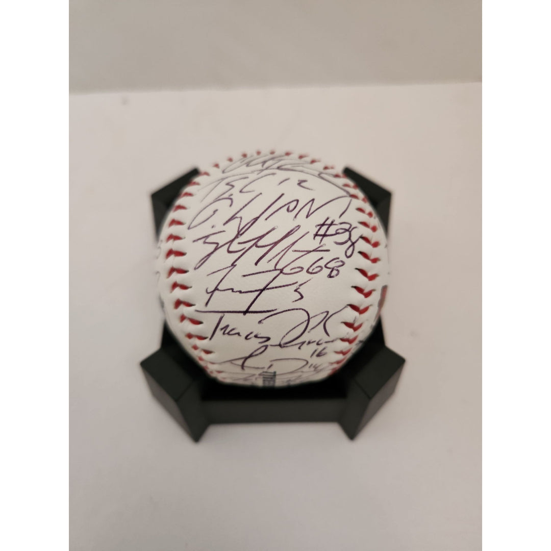 Freddie Freeman Atlanta Braves 2021 World Series champions team signed baseball with proof