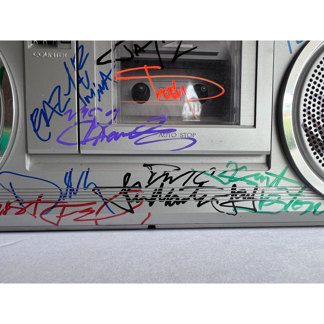 Tupac, 50 Cent, Lil Wayne, Run DMC, ghetto blaster signed with proof