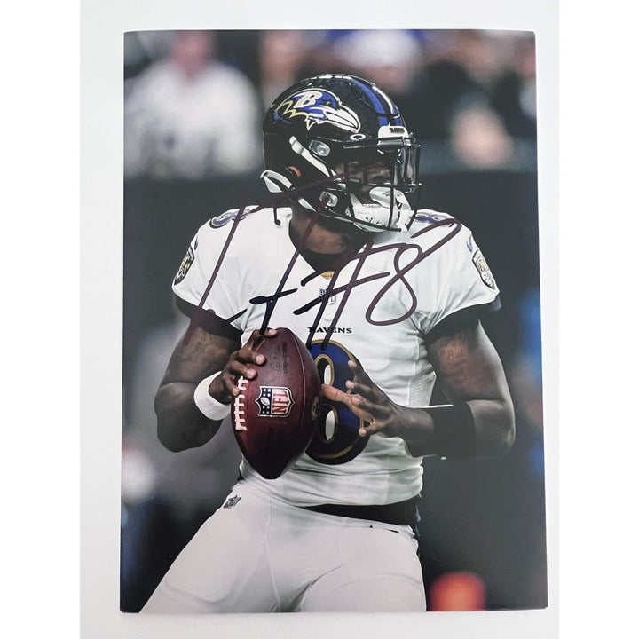 Lamar Jackson Baltimore Ravens 5x7 photo signed with proof