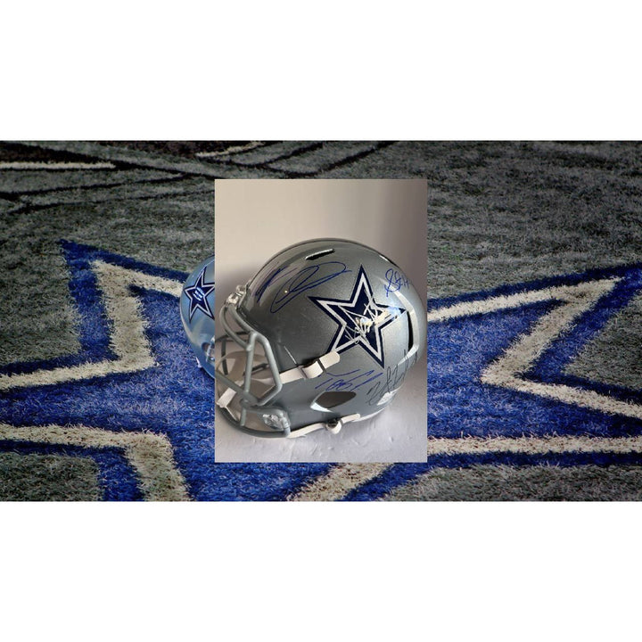 Dallas Cowboys Micah Parsons Dak Prescott CeeDee Lamb Stephen Gilmore Zack Martin Tony Pollard full size helmet signed with proof