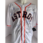 Load image into Gallery viewer, Houston Astros 2017 World Series Champions Jose Altuve Justin Verlander Lance Bregman George Springer Majestic sixe xl game model jersey
