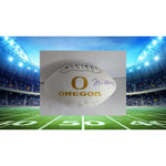 Load image into Gallery viewer, Marcus Mariota Oregon Ducks full size football signed
