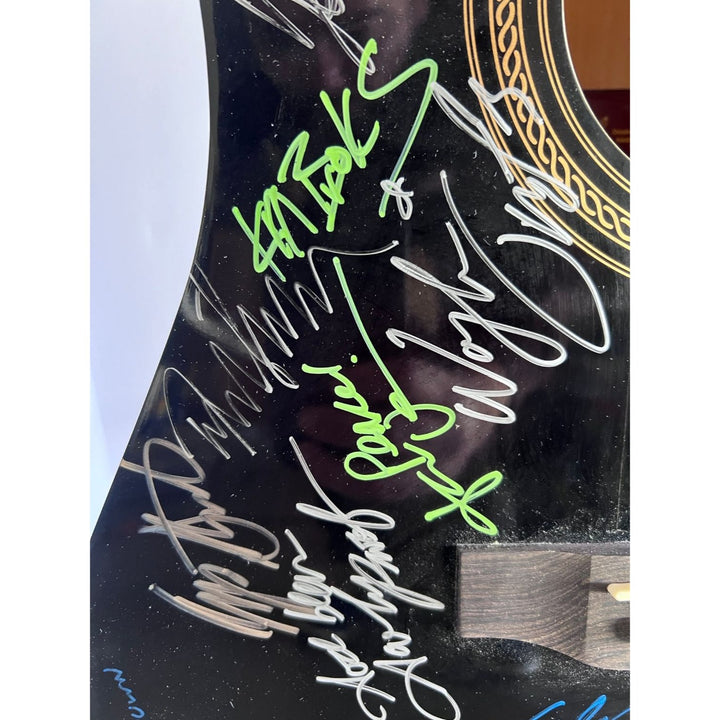 Charlie Daniels, Johnny Cash, Willie Nelson, Kenny Rogers, Waylon Jennings country legends guitar signed with proof