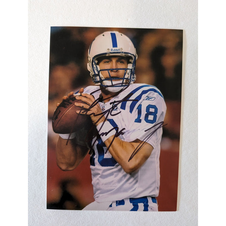 Peyton Manning Indianapolis Colts 5x7 photograph signed with proof