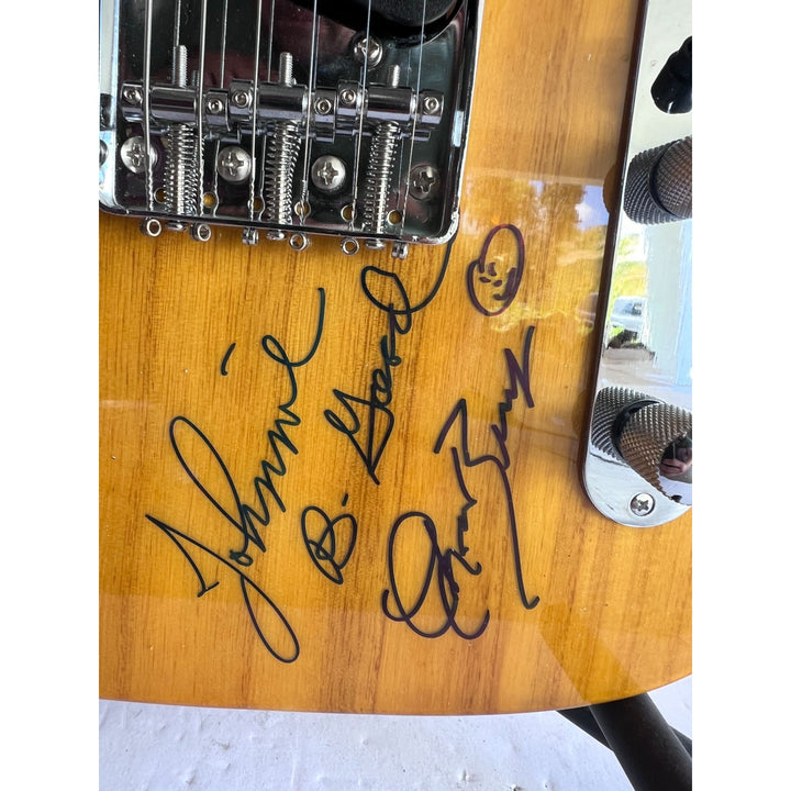 Keith Richards Eric Clapton Chuck Berry signed and inscribed Telecaster full size electric guitar signed with proof