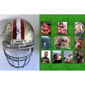 Brock Purdy Christian McCaffrey Deebo Samuel George Kittle San Francisco 49ers 2022/23 Schutt Speed Authentic team signed helmet with proof