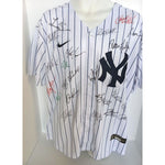 Load image into Gallery viewer, Aaron Judge 2022 New York Yankees size extra large team signed jersey with proof &amp; museum quality frame
