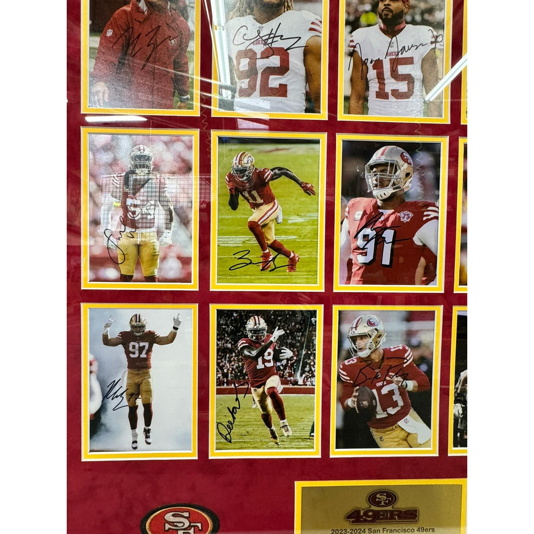 San Francisco 49ers 5x7 photos signed the framed with proof Christian McCaffrey Deebo Samuel George Kittle