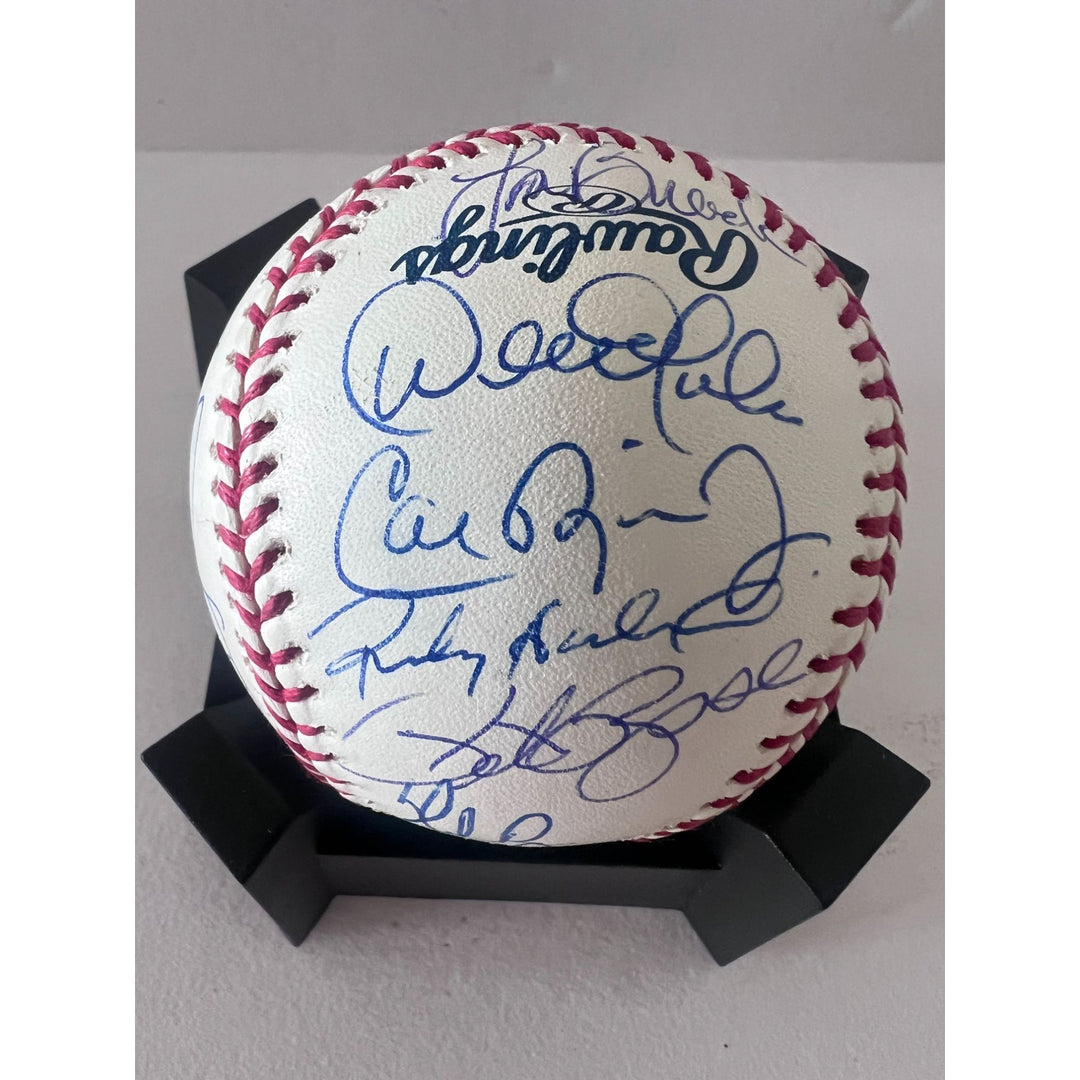 Nolan Ryan Sandy Koufax Tom Seaver Pete Rose Cal Ripken Jr Derek Jeter 24 MLB Hall of Famers Rawlings MLB baseball signed with proof