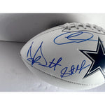 Load image into Gallery viewer, Dallas Cowboys Micah Parsons Cee Dee Lamb Dak Prescott Stephon Gilmore  Zack Martin Tony Pollard  full size football signed with proof
