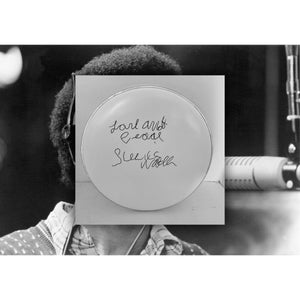 Stevie Wonder 14-inch drumhead signed with proof