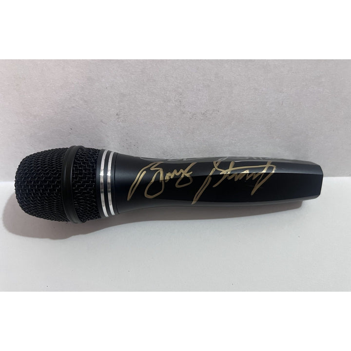 George Strait and songwriter Bob DiPiero microphone signed with proof