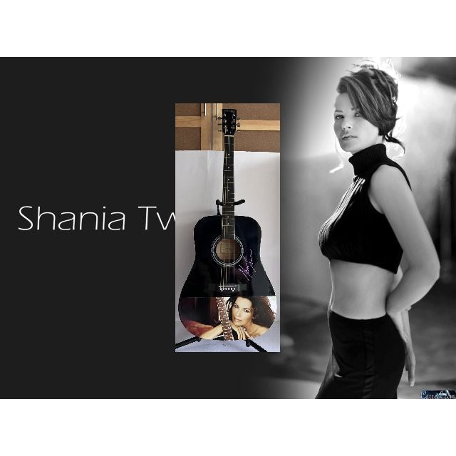 Shania Twain  One of A kind 39' inch full size acoustic guitar signed