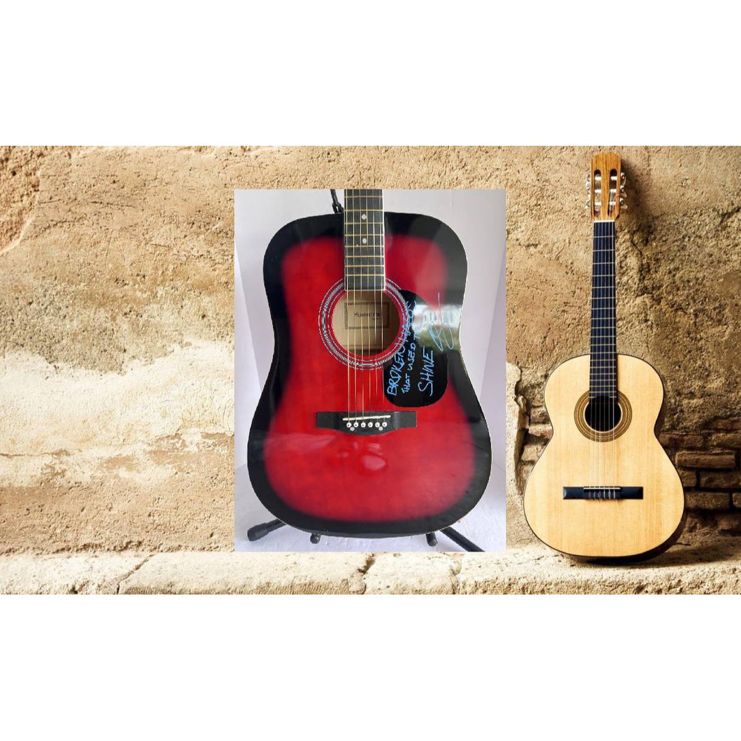 Chris Stapleton signed and inscribed "Broken Halos that used to shine" One of a Kind full size acoustic guitar signed with proof