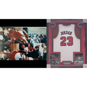 Michael Jordan Chicago Bulls game model jersey signed and framed with proof