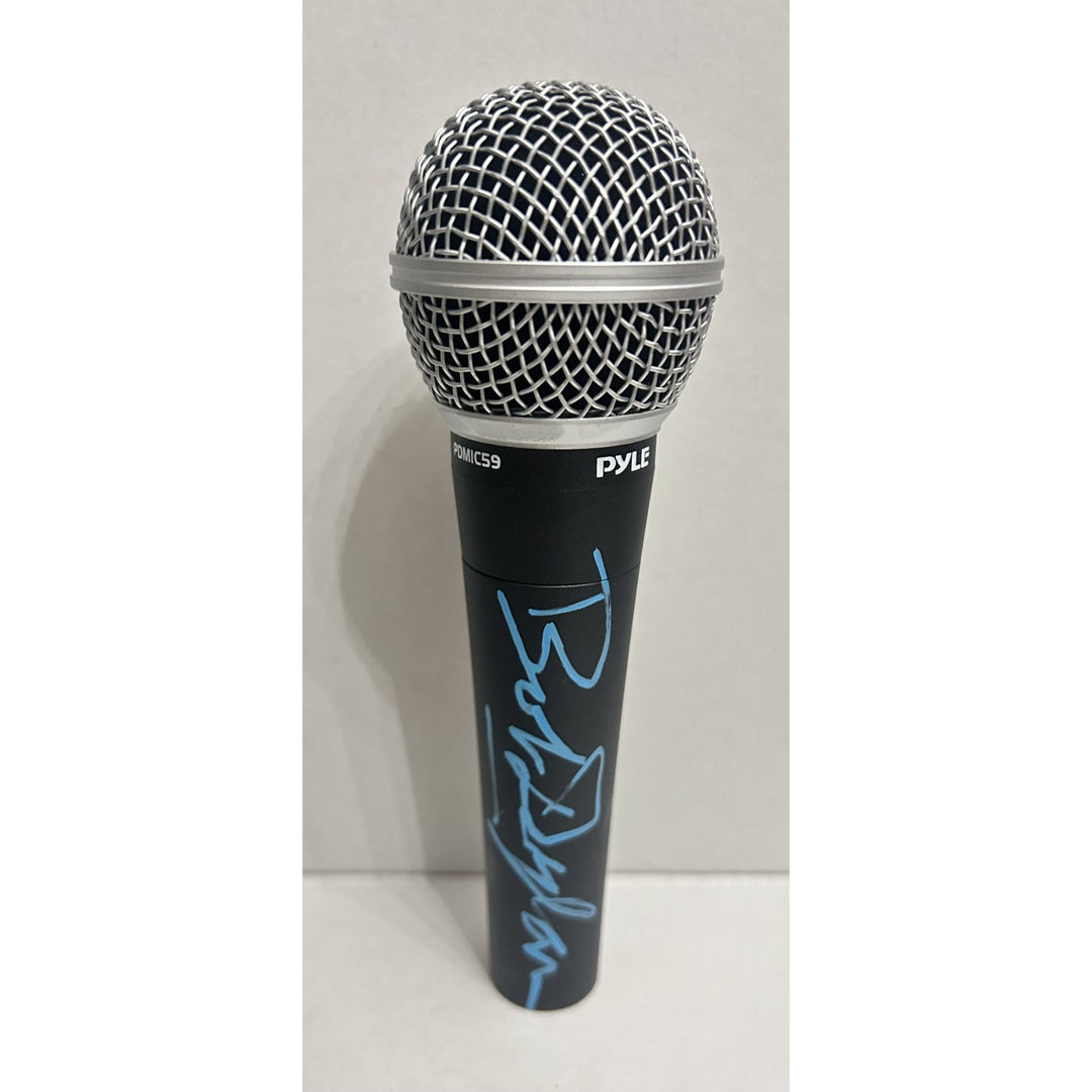 Bob Dylan signed microphone with proof